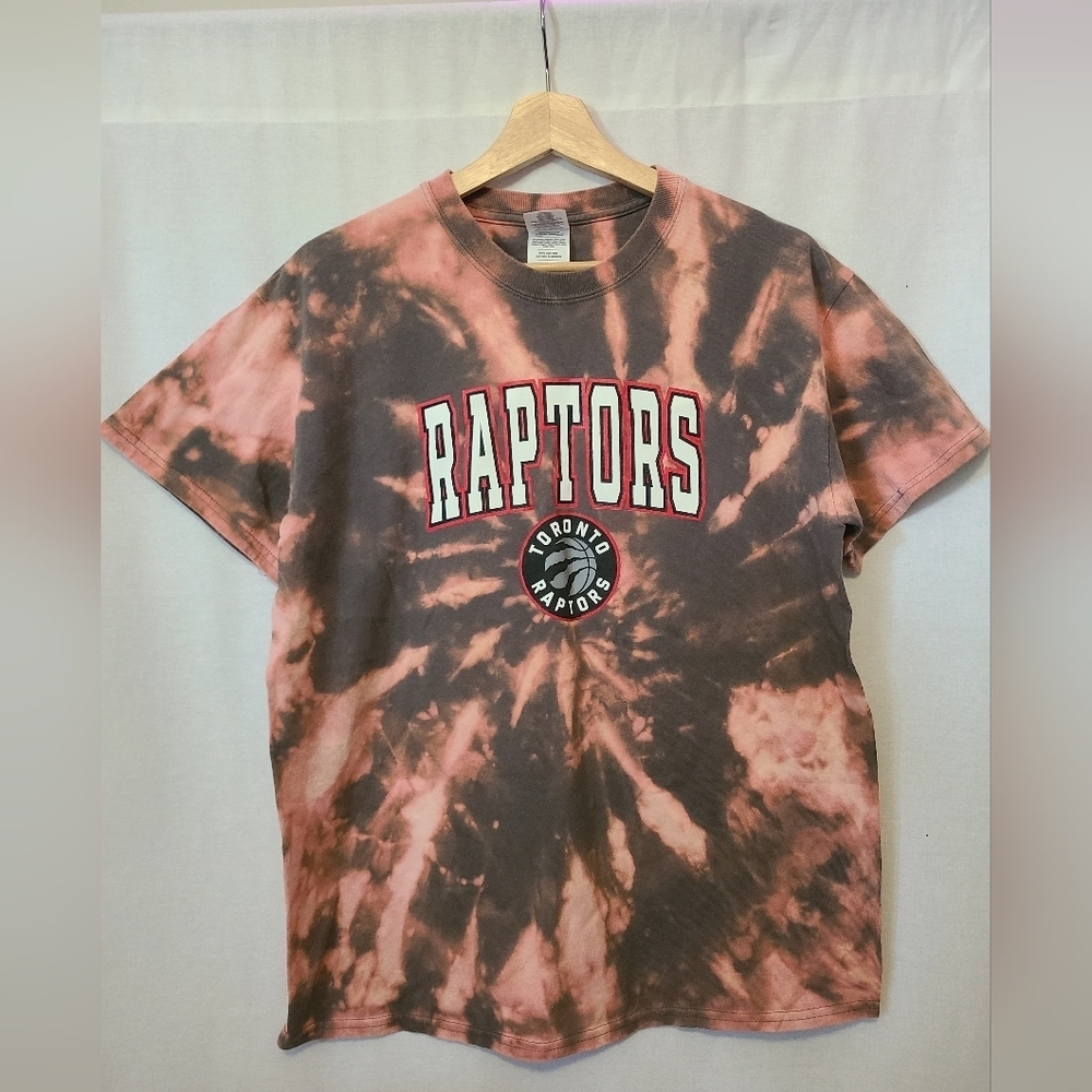Toronto Raptors bleach dyed tee- Unisex size medium